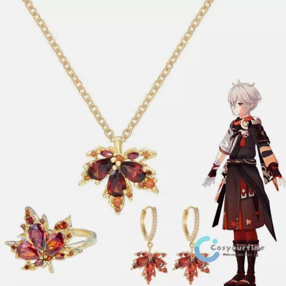 Genshin Impact Kaedehara Kazuha Cosplay Jewelry Set - Picture 1 of 6